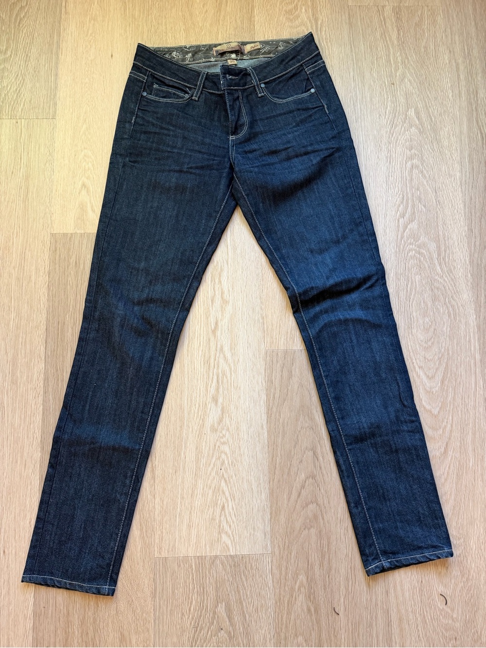Paige Skyline Women's Dark Blue Slim Jeans
